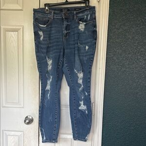 Judy Blue Ripped Denim Skinny Jeans